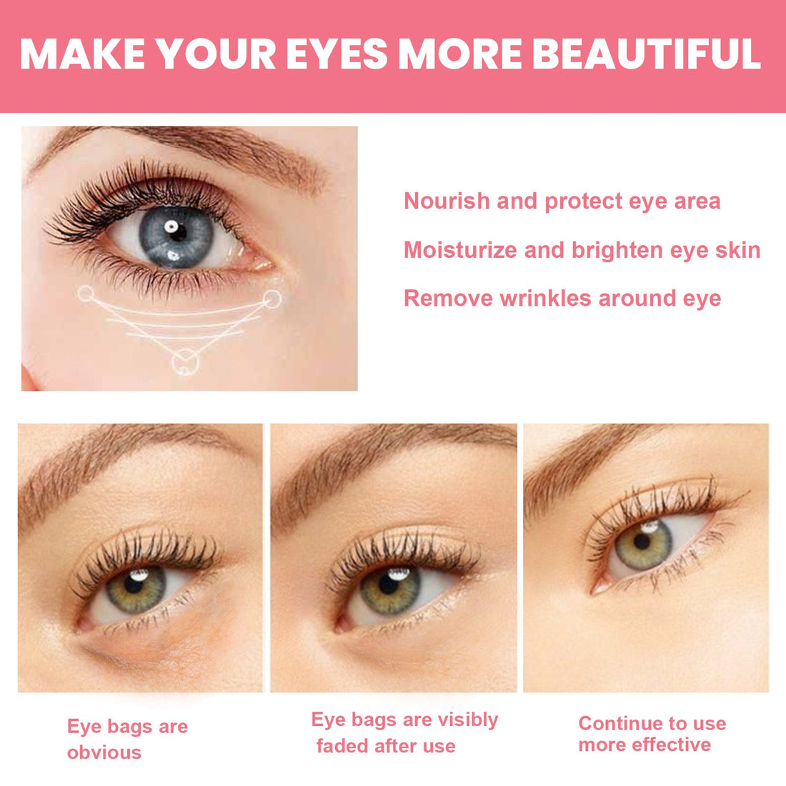 Women Renewing Rosehip Eye Balm Lifting Moisturizing Stick