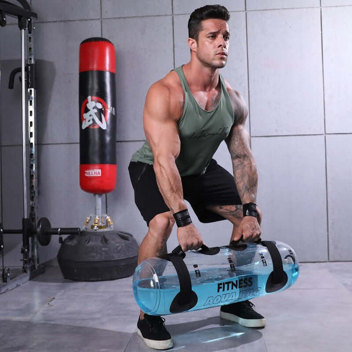Transparent Cylindrical Water Dumbbell Weight Training Equipment