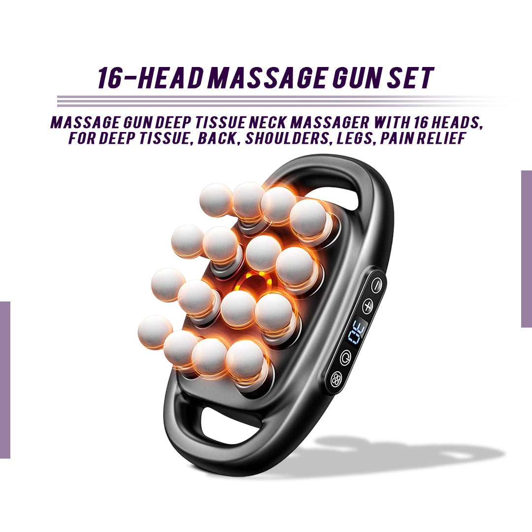 16 Head Deep Tissue Muscle Massage Gun