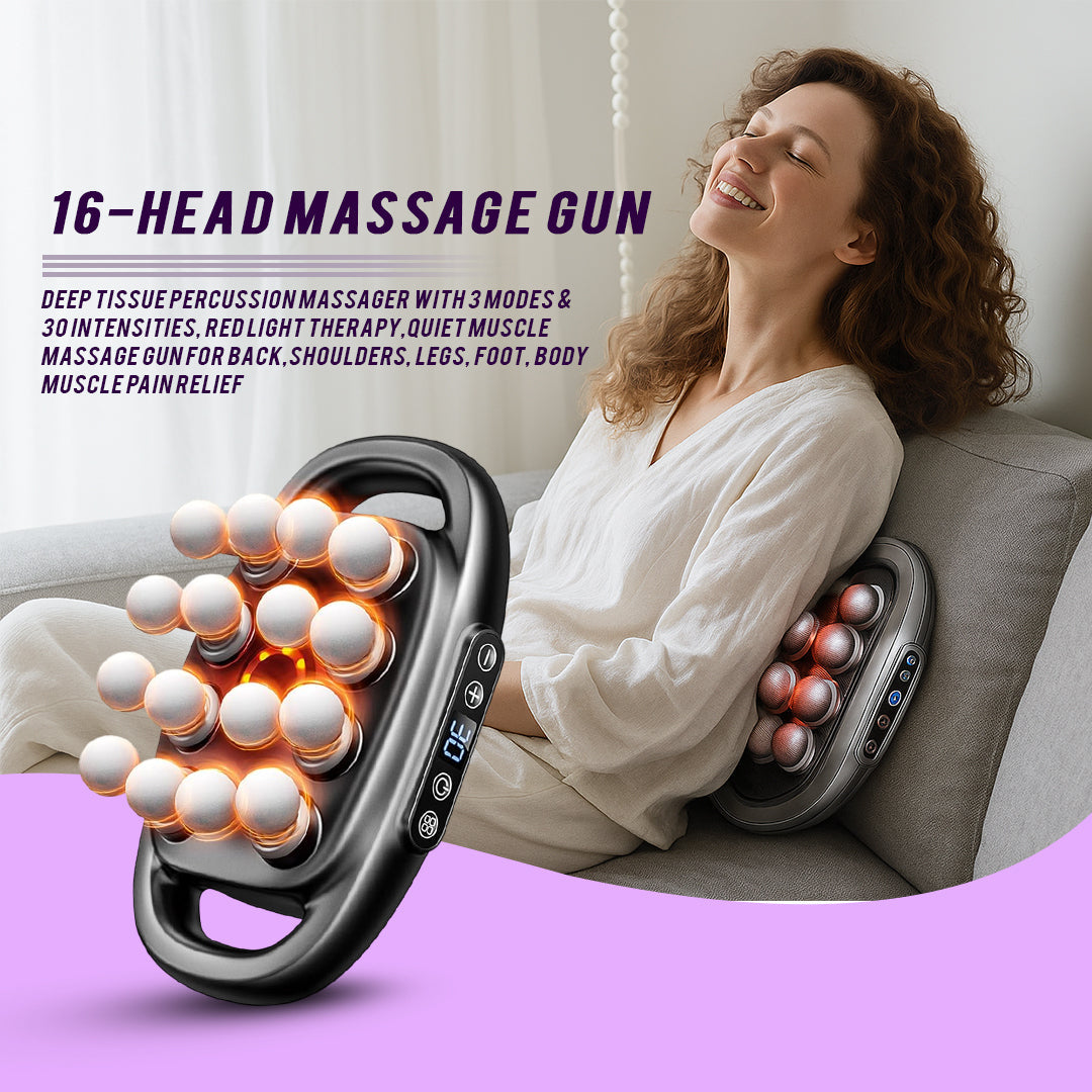 16 Head Deep Tissue Muscle Massage Gun