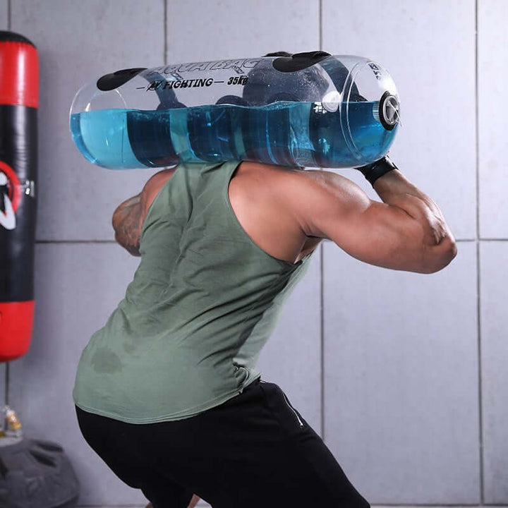 Transparent Cylindrical Water Dumbbell Weight Training Equipment