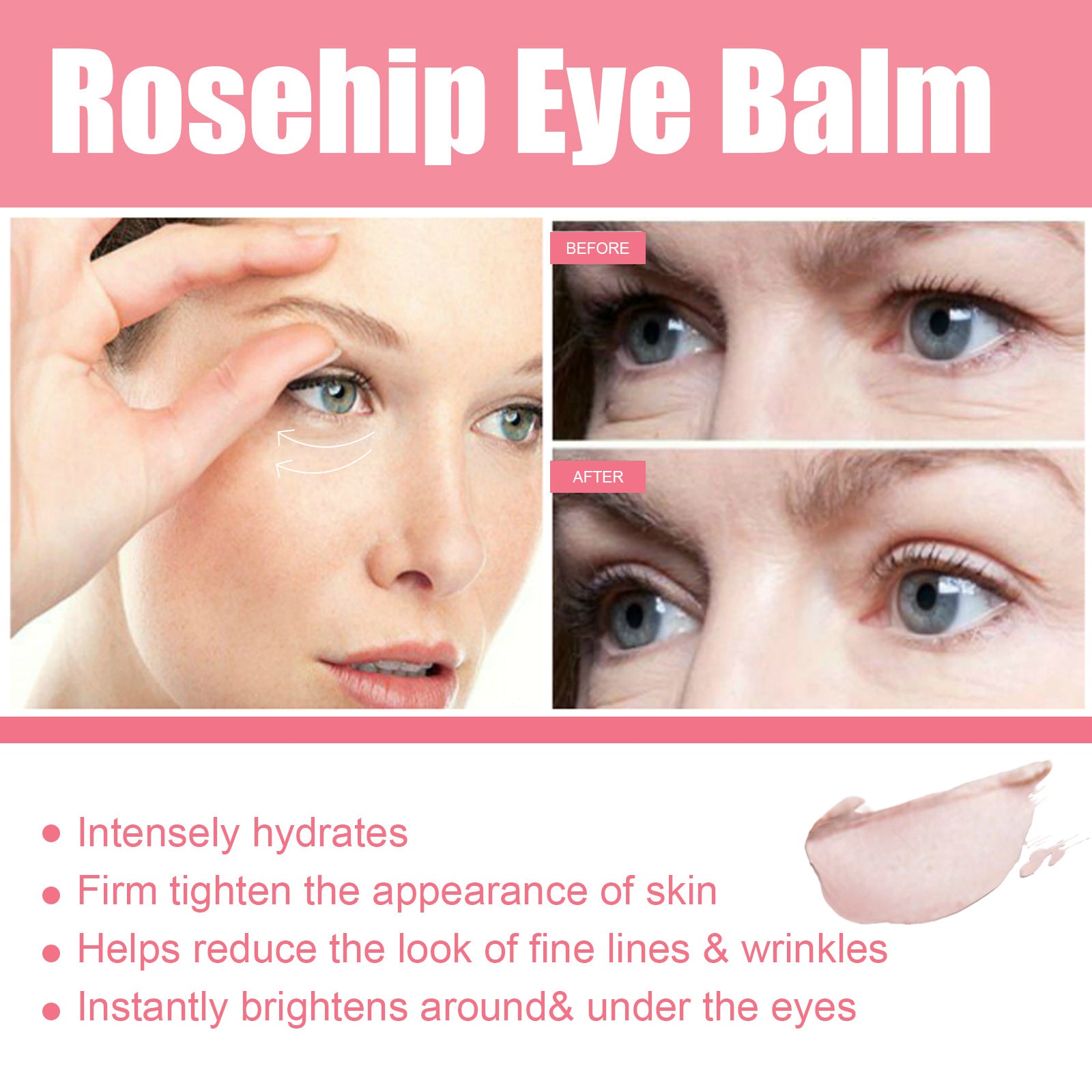Women Renewing Rosehip Eye Balm Lifting Moisturizing Stick