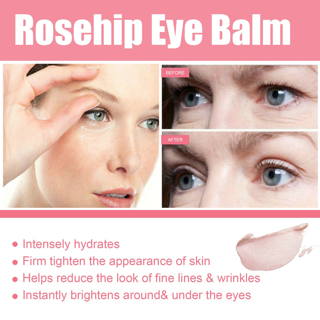 Women Renewing Rosehip Eye Balm Lifting Moisturizing Stick