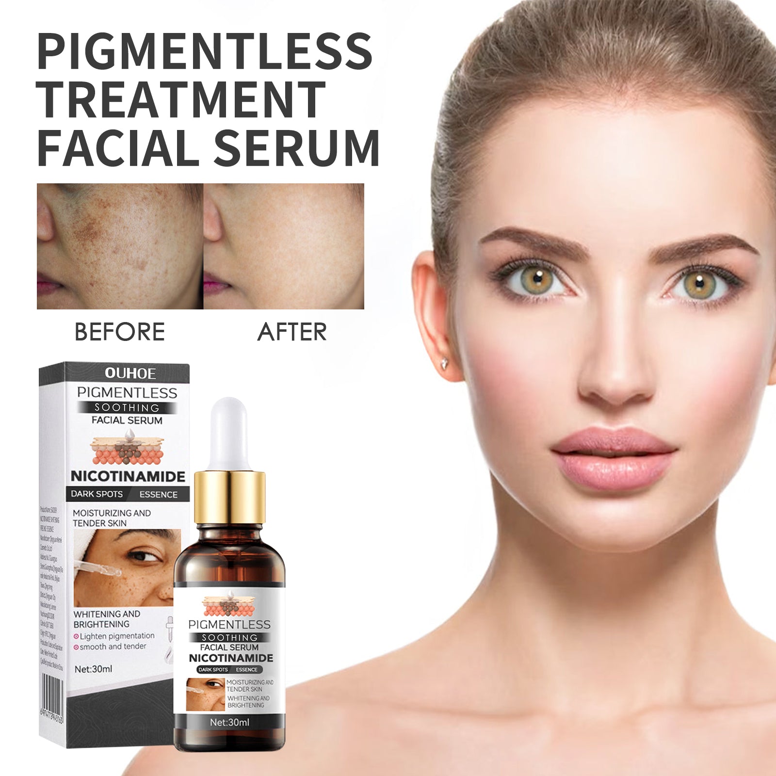 Face Brightening Serum Dark Spot Repair Moisturizer