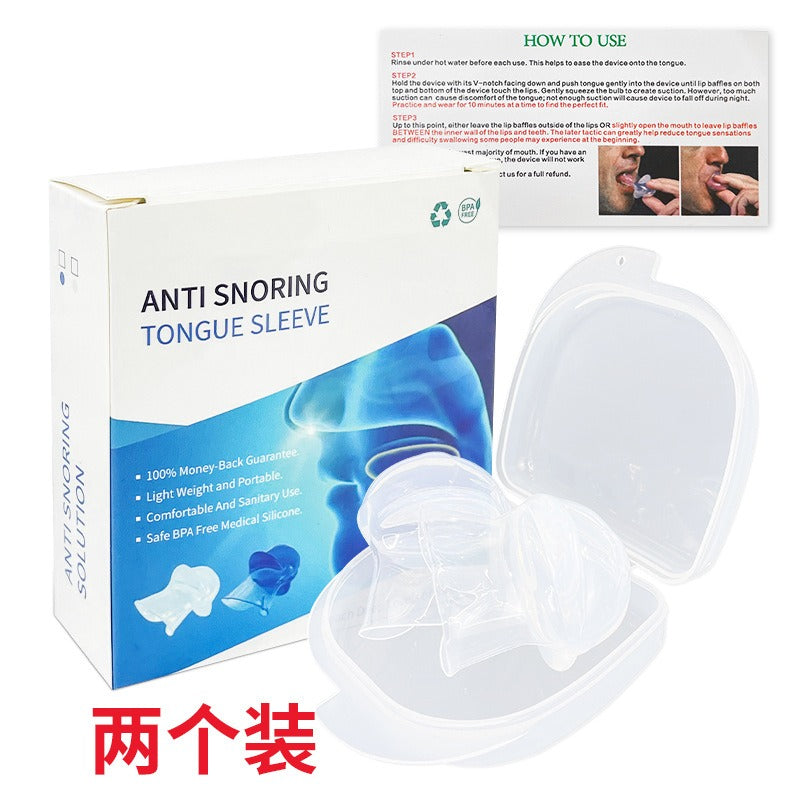 Anti Snoring Tongue Sleeve Silicone Sleep Breathing Device