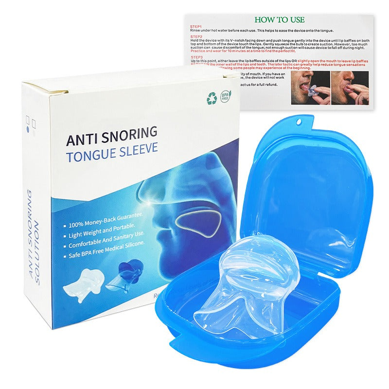 Anti Snoring Tongue Sleeve Silicone Sleep Breathing Device