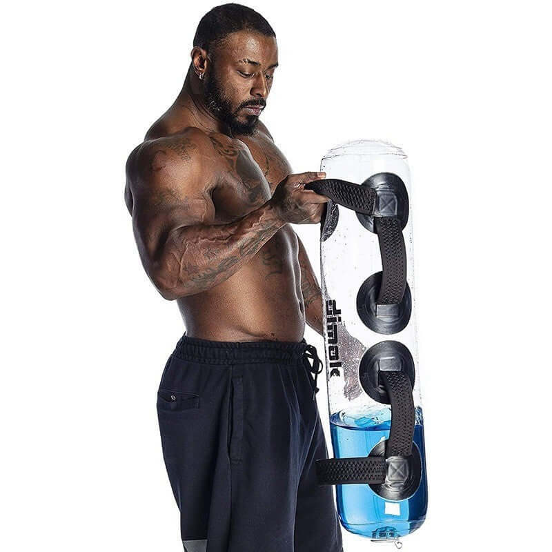 Transparent Cylindrical Water Dumbbell Weight Training Equipment