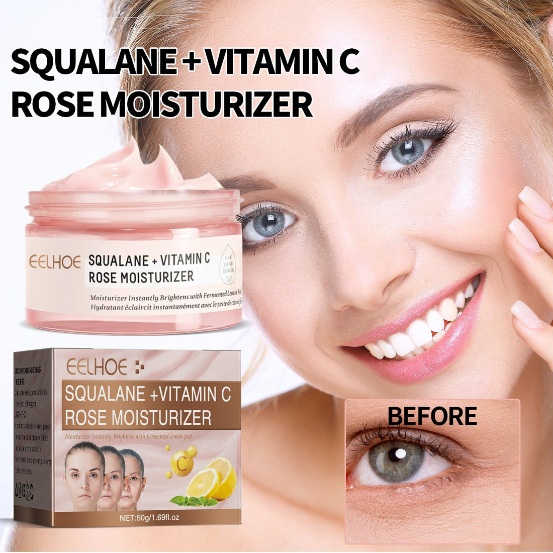 Squalane VC Rose Moisturizing Firming Brightening Face Cream