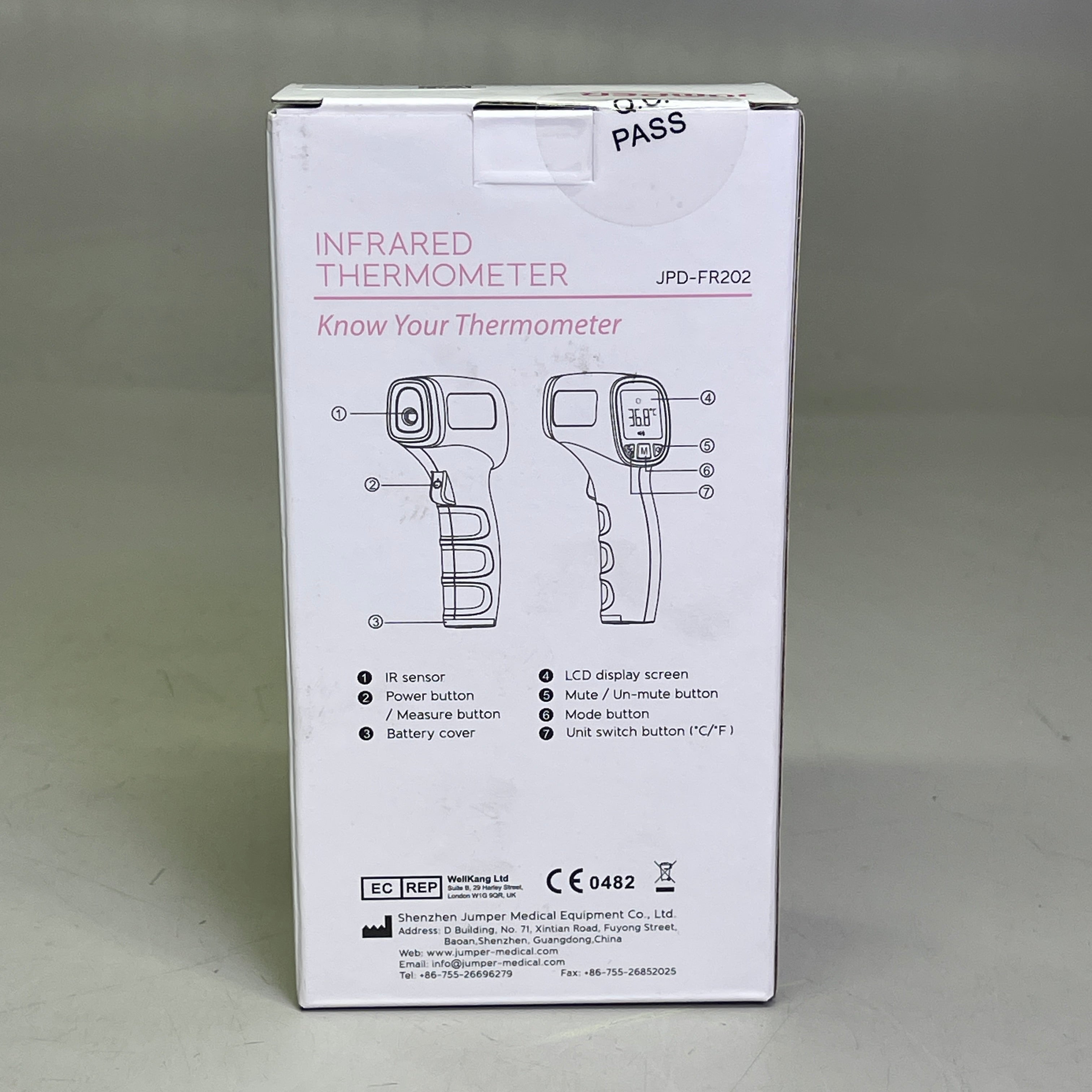 Non Contact Infrared Thermometer JPD FR202 USA Seller