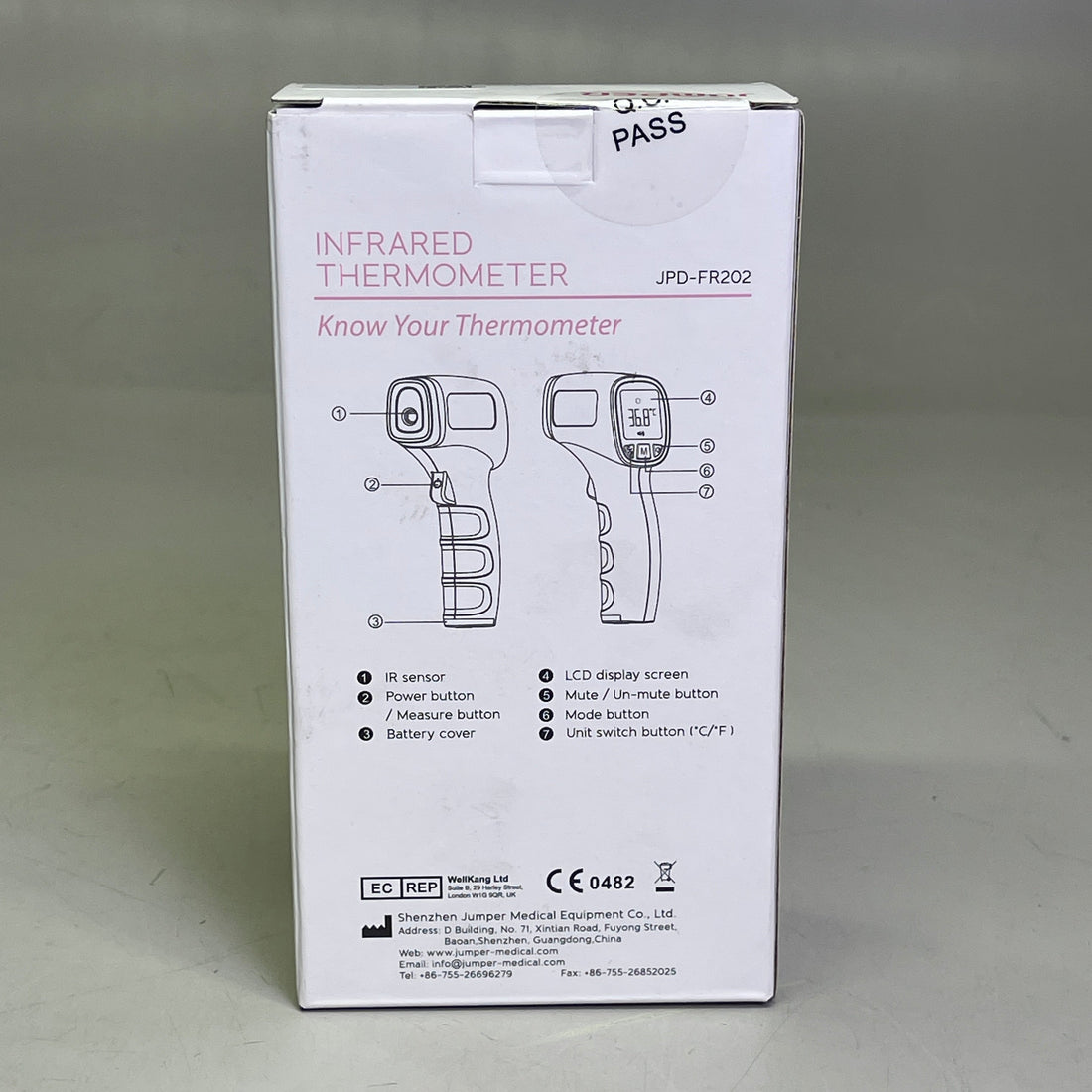 Non Contact Infrared Thermometer JPD FR202 USA Seller