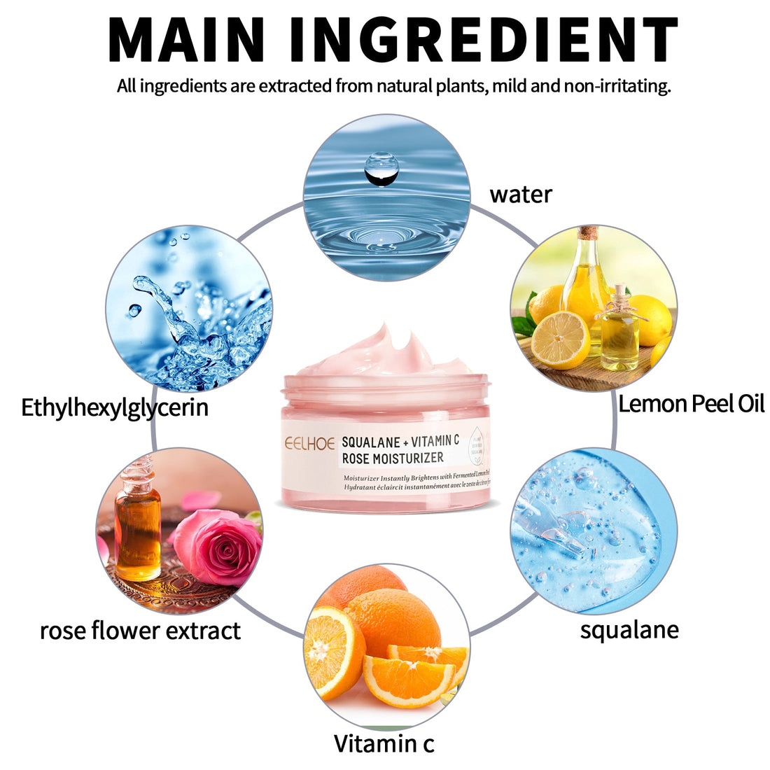 Squalane VC Rose Moisturizing Firming Brightening Face Cream
