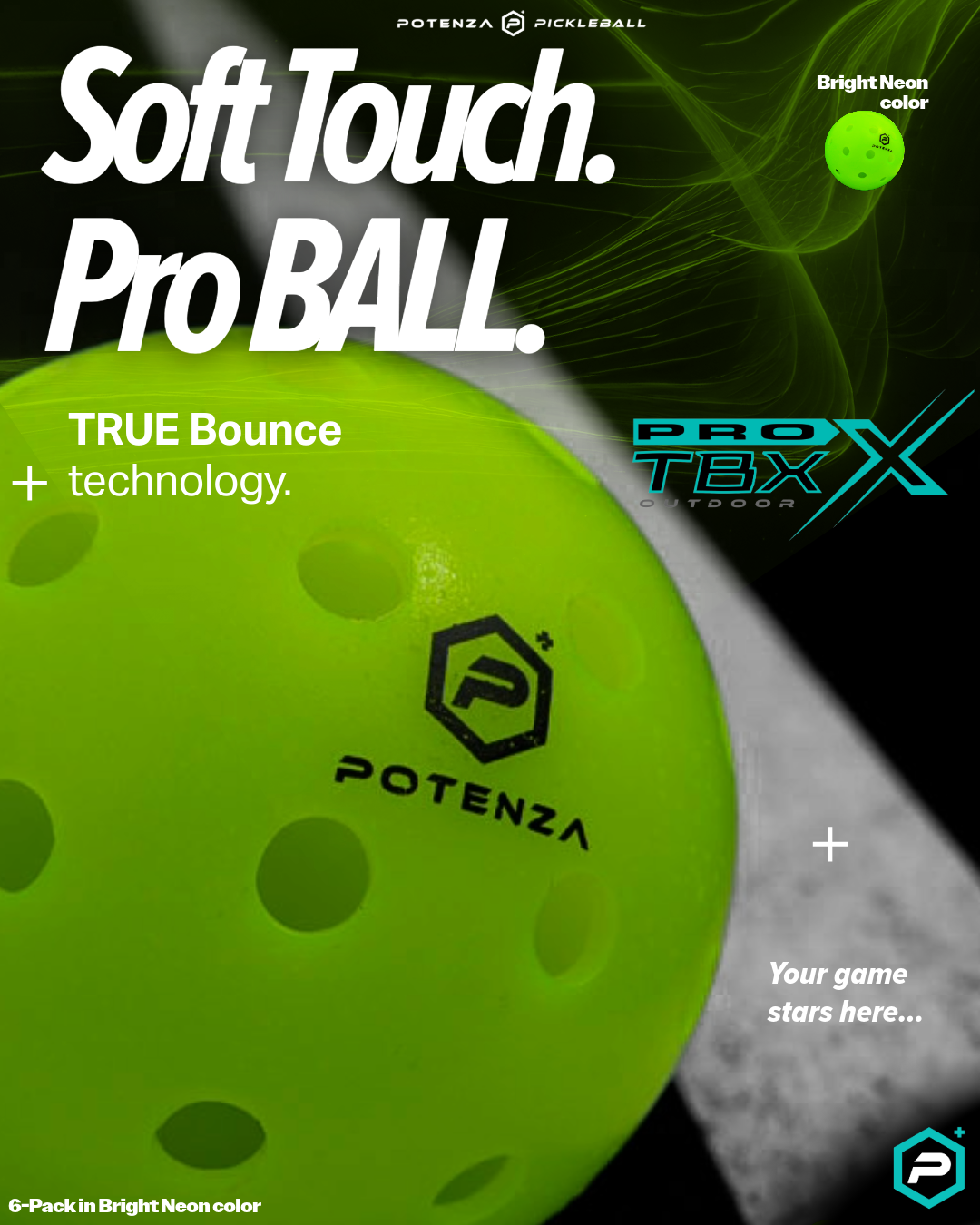 TBX Outdoor Ball (6-pack) NEON