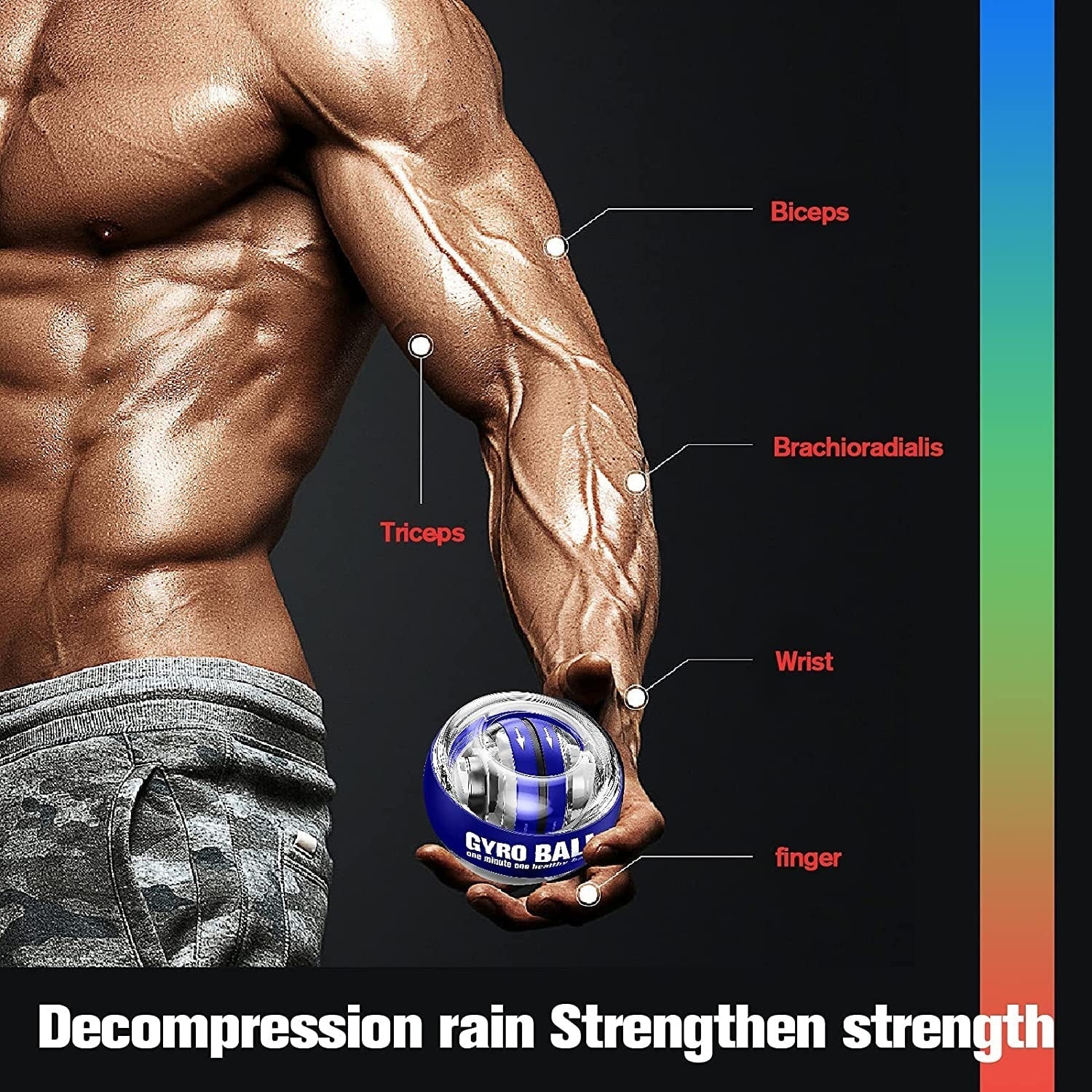 LED Wrist Powerball Self Starting Hand Strength Trainer