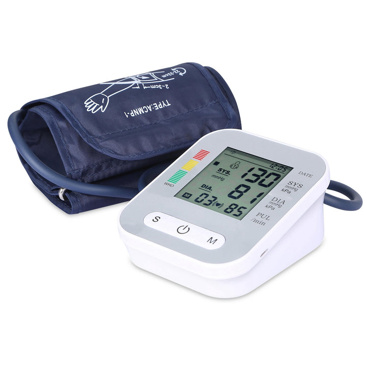 Digital Arm Blood Pressure Monitor LCD Voice BP Gauge