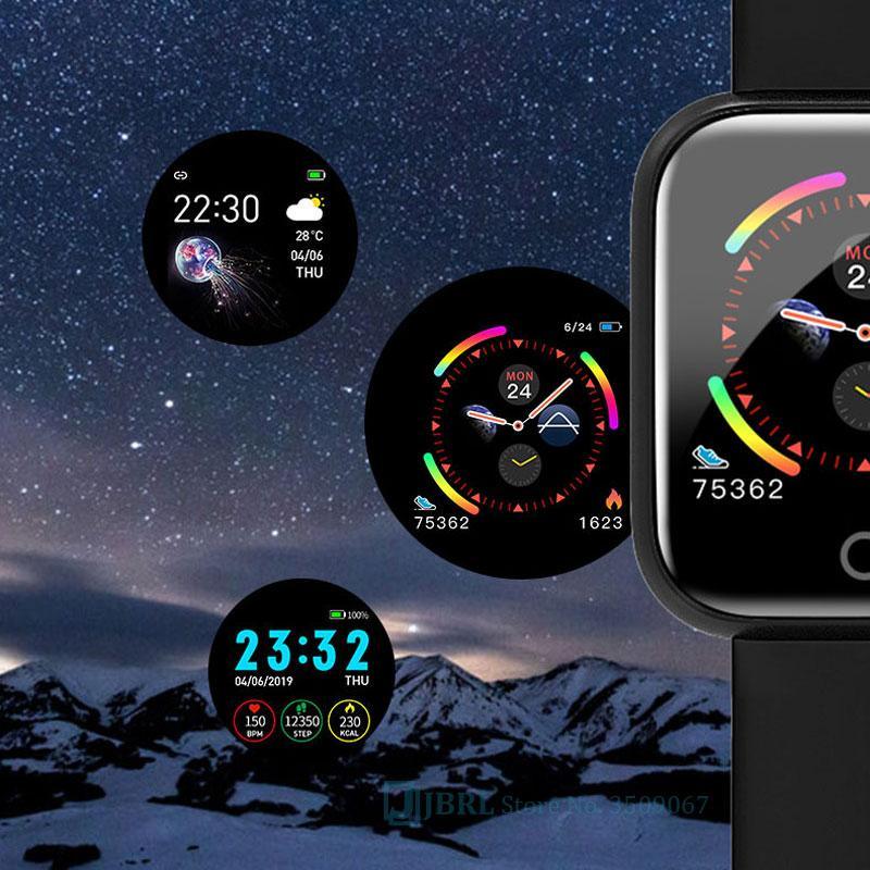 Unisex Smart Watch Fitness Tracker Android iOS Silicone