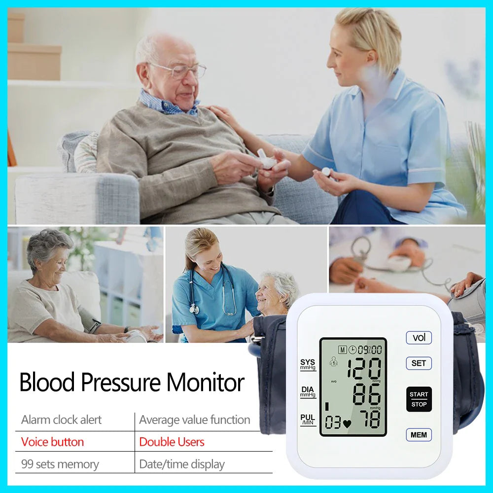 Health Care Arm Blood Pressure Monitor Pulse Meter