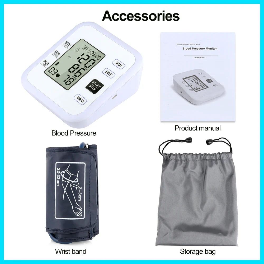 Health Care Arm Blood Pressure Monitor Pulse Meter