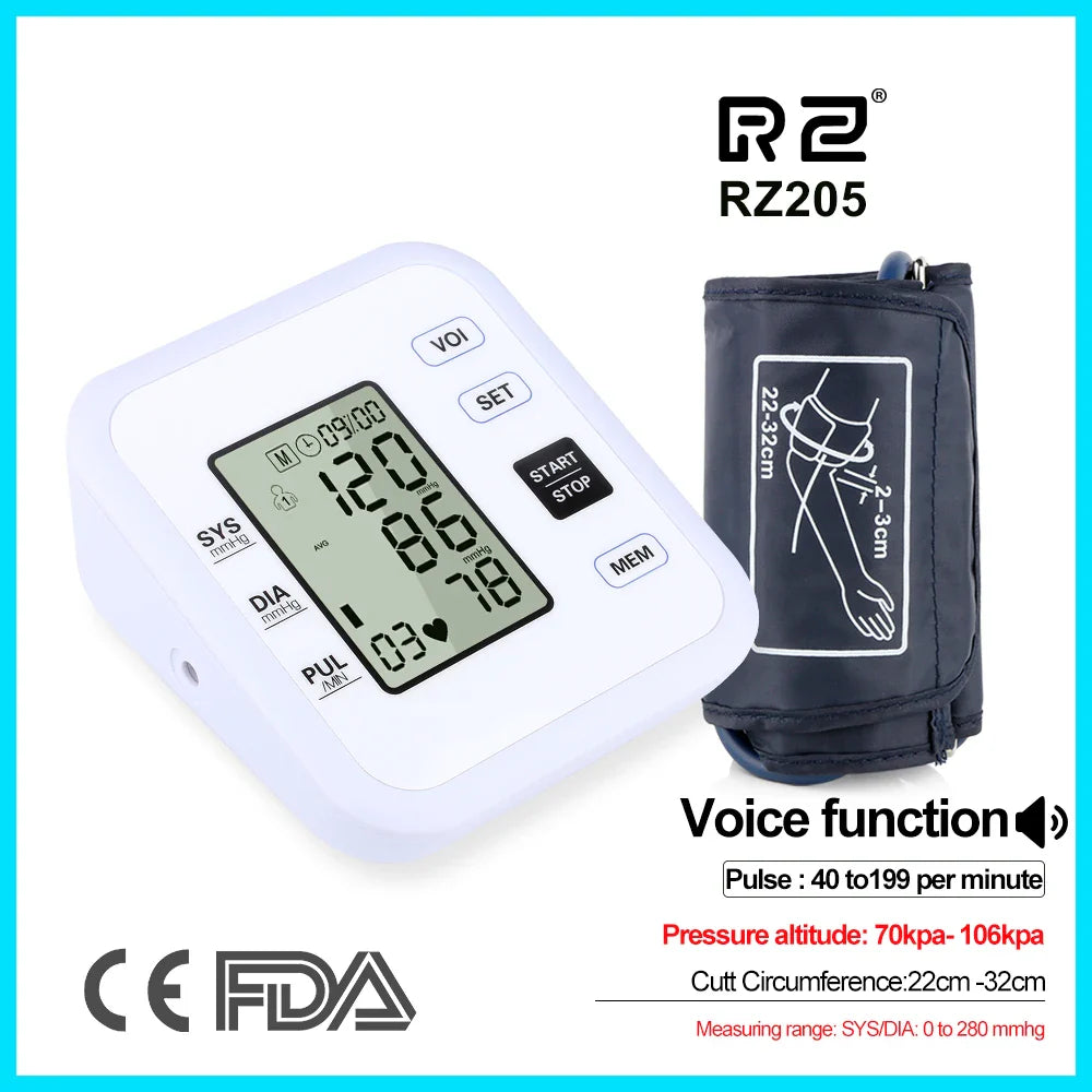 Health Care Arm Blood Pressure Monitor Pulse Meter