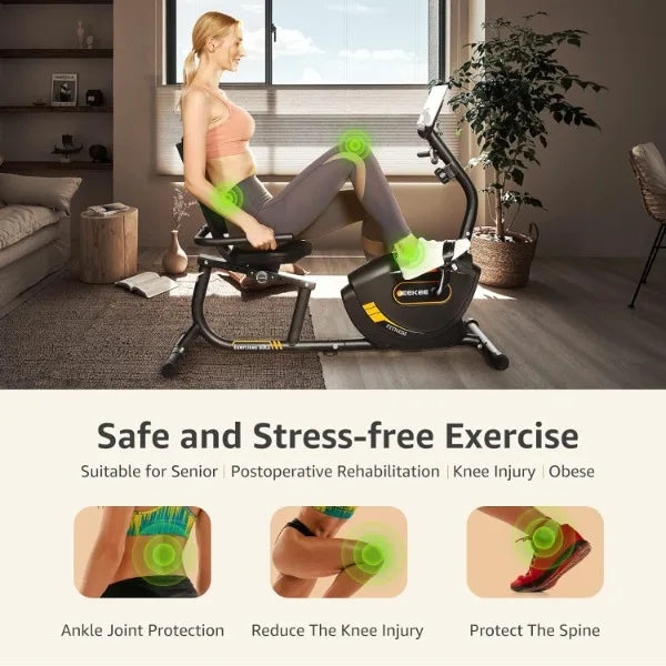 Recumbent Exercise Bike Indoor Magnetic Home Fitness Equipment