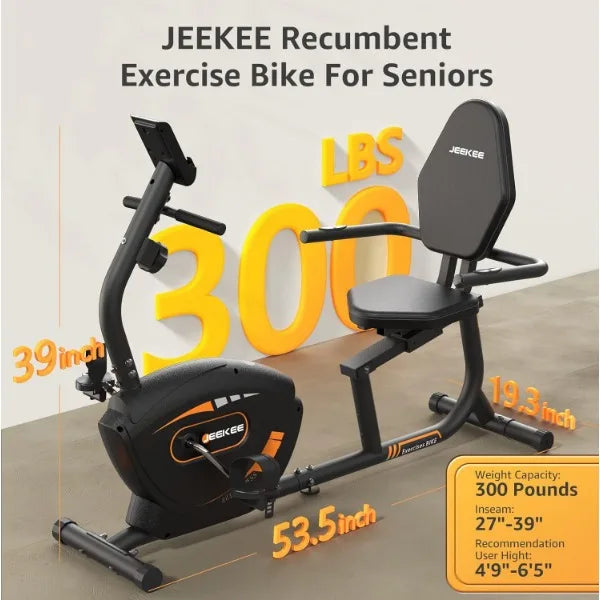 Recumbent Exercise Bike Indoor Magnetic Home Fitness Equipment