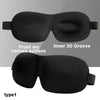 Black Soft Padded Adjustable Sleeping Eye Mask