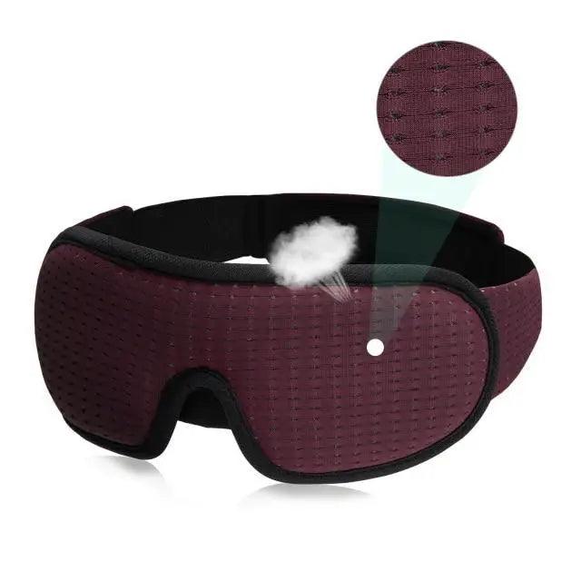Black Soft Padded Adjustable Sleeping Eye Mask
