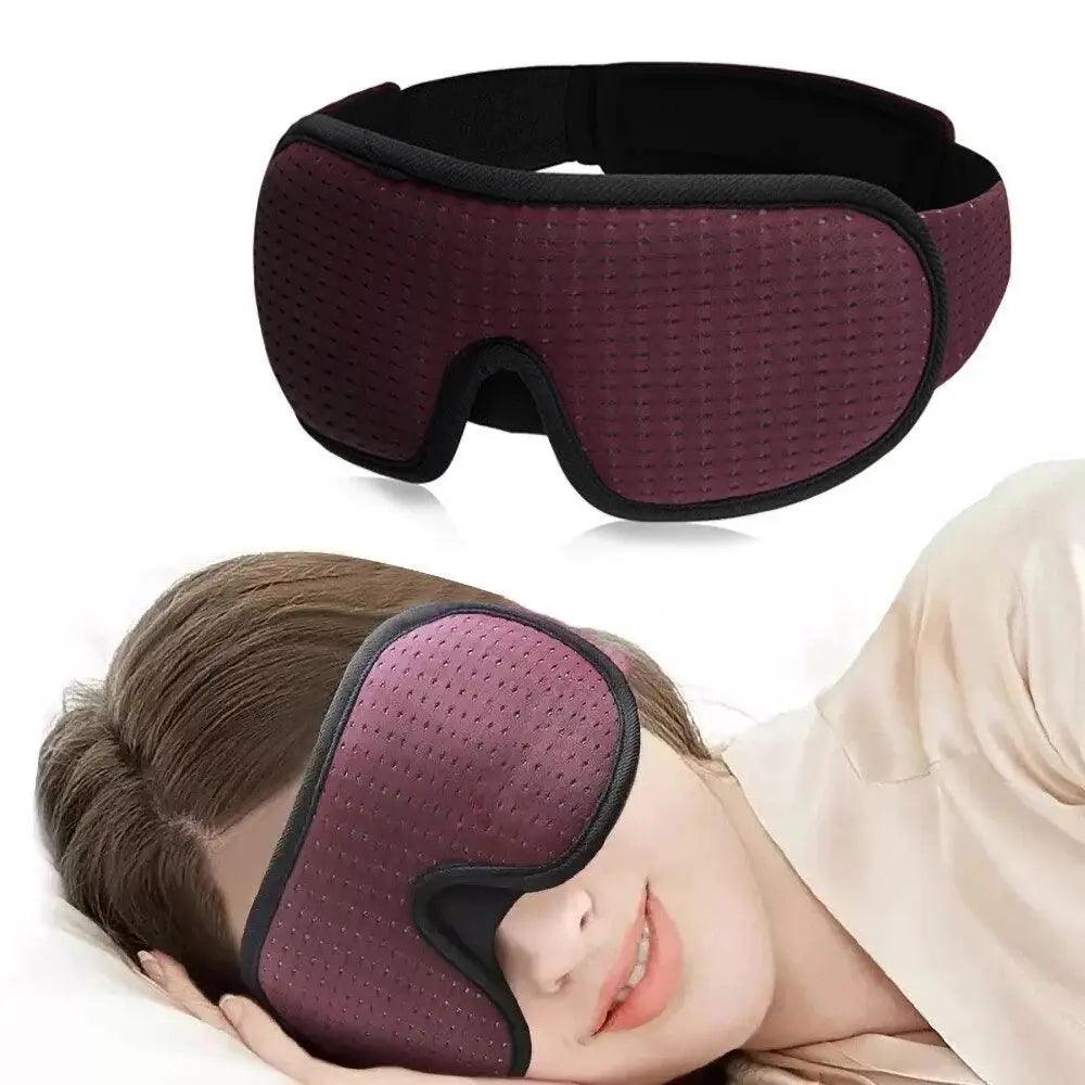 Black Soft Padded Adjustable Sleeping Eye Mask