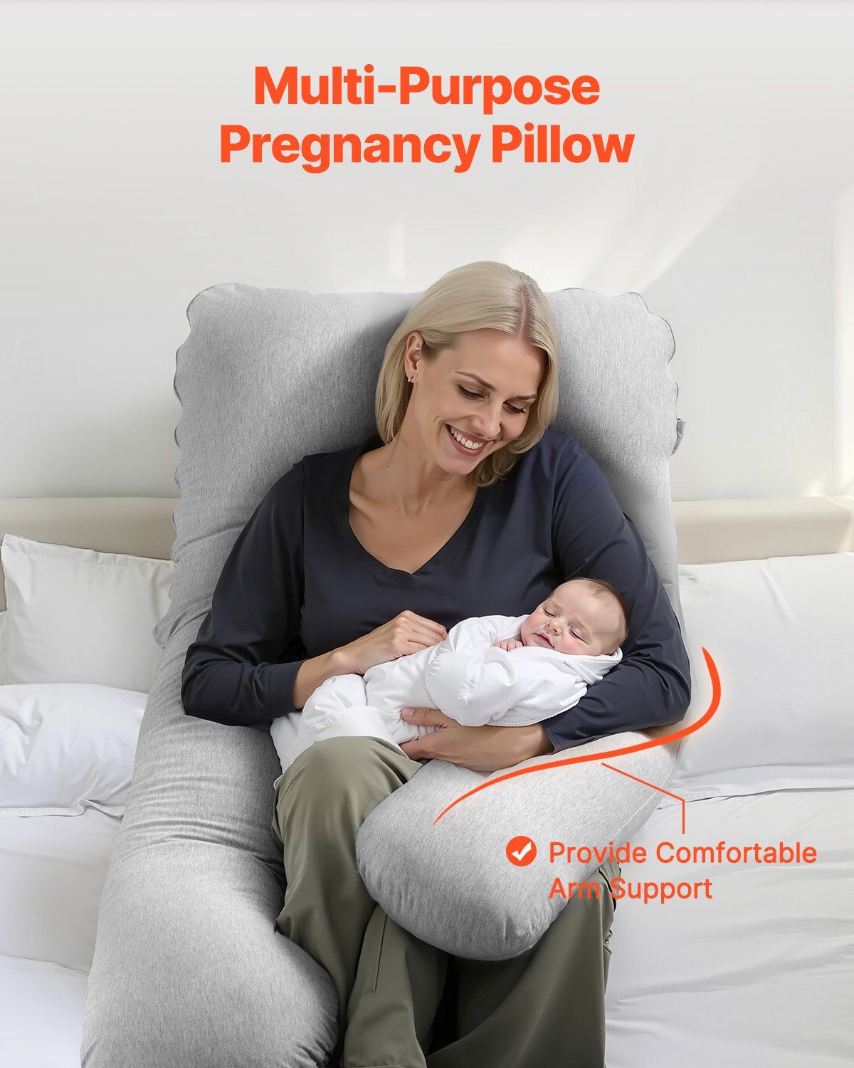 U Shaped Full Body Pregnancy Maternity Support Pillow