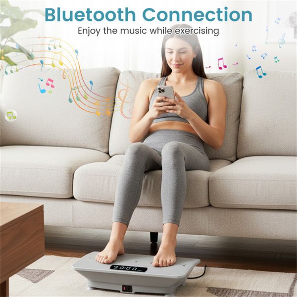 Gray Full Body Vibration Plate Exercise Machine