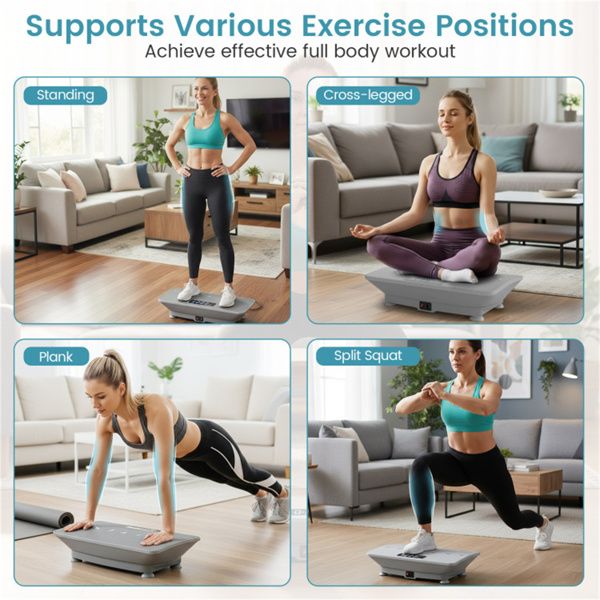 Gray Full Body Vibration Plate Exercise Machine