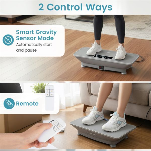 Gray Full Body Vibration Plate Exercise Machine