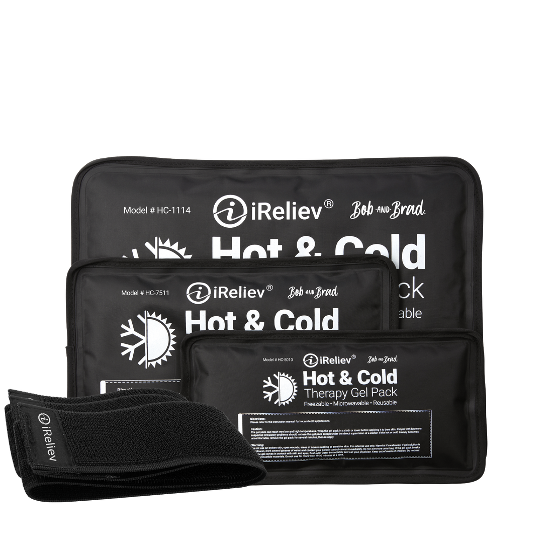 Premium Reusable Hot and Cold Therapy Gel Pack with Securement Straps