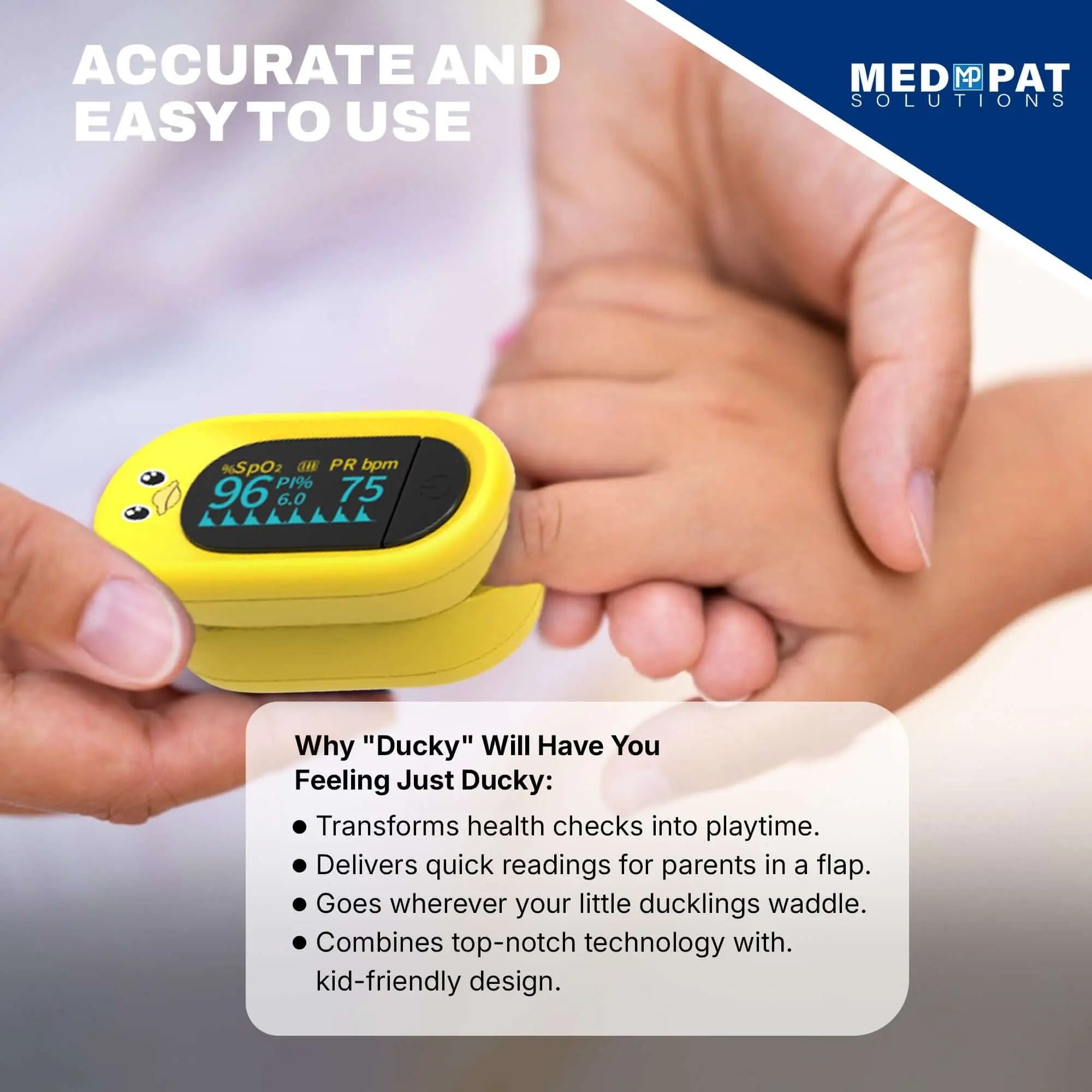 Med Pat Ducky PXC 1 Kids Pulse Oximeter