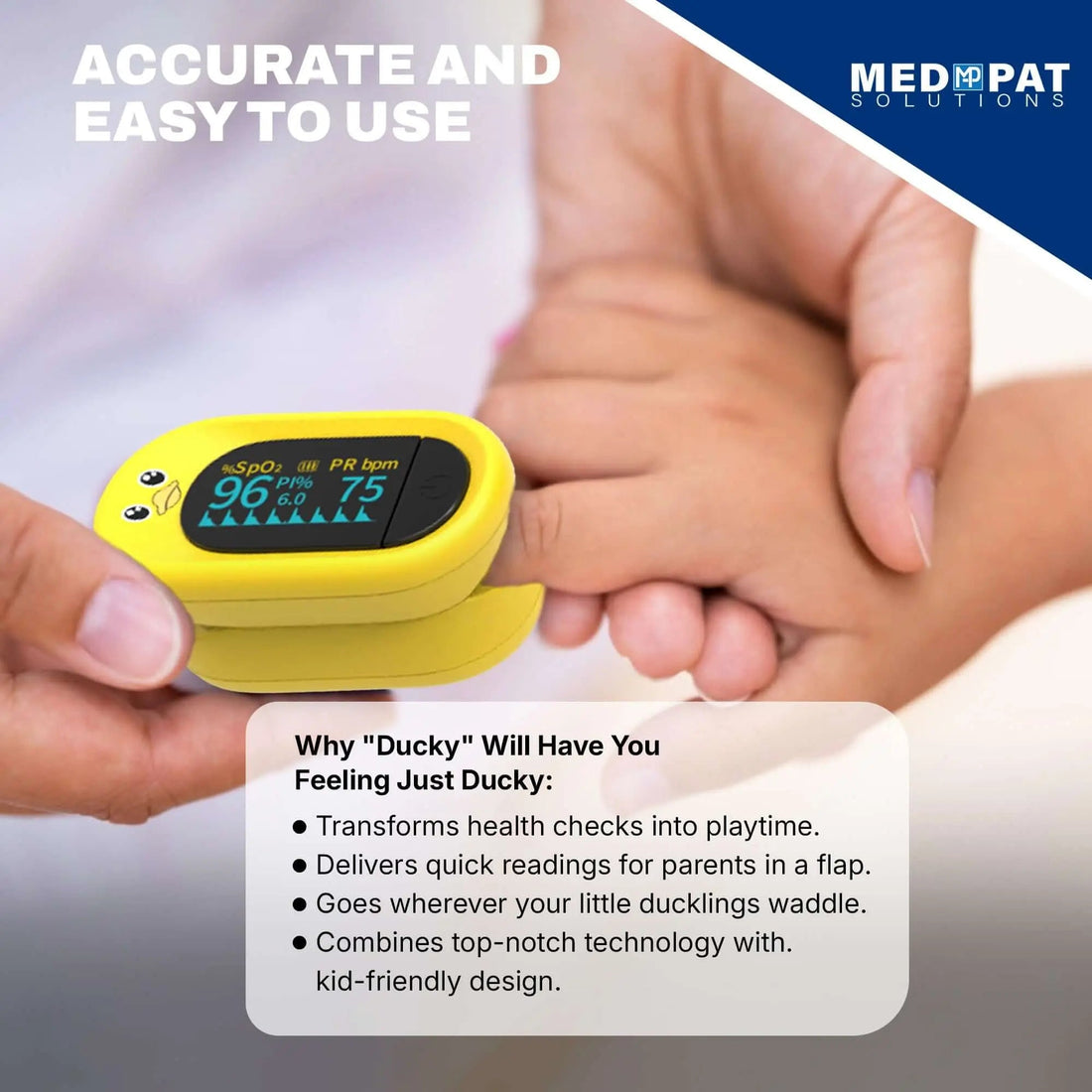 Med Pat Ducky PXC 1 Kids Pulse Oximeter