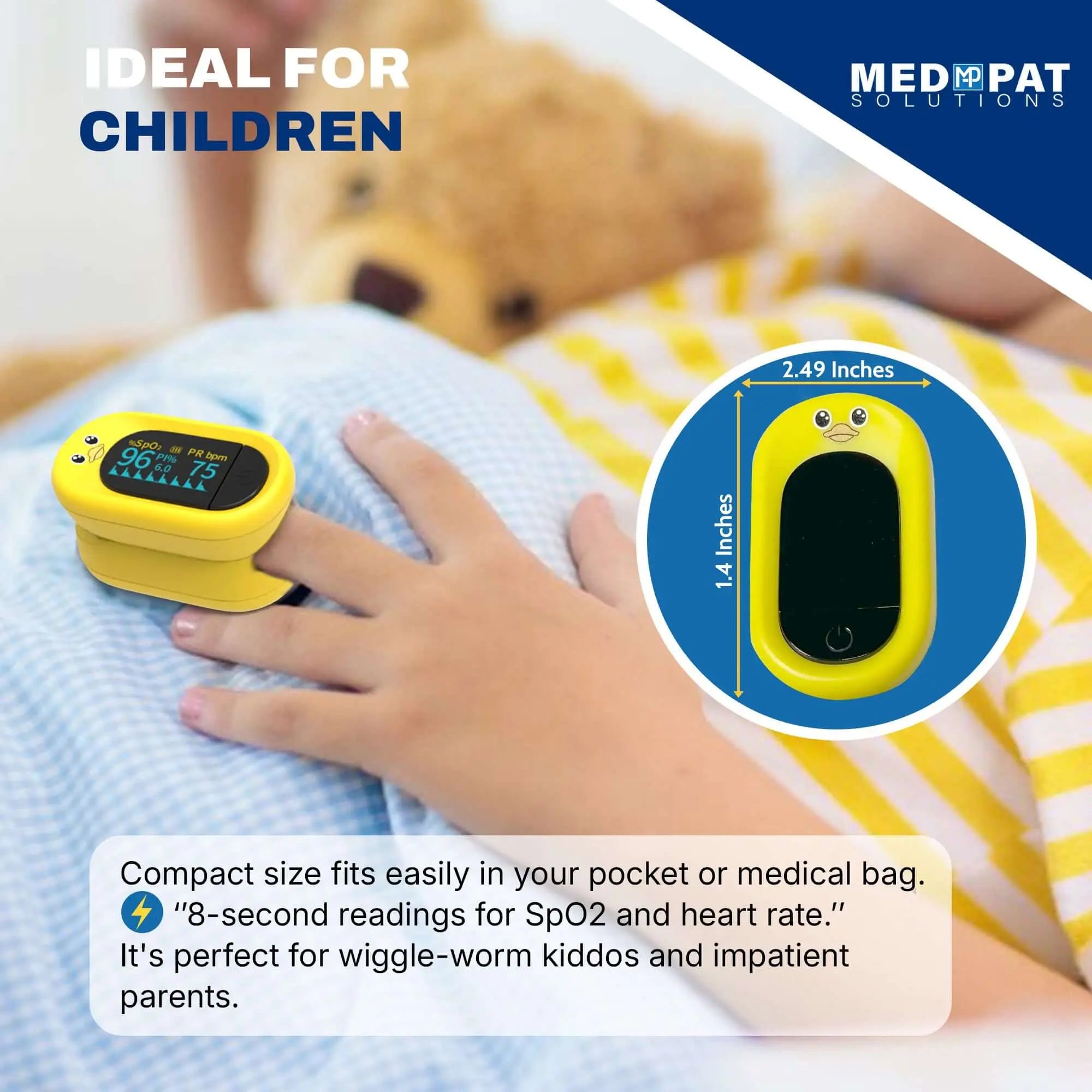 Med Pat Ducky PXC 1 Kids Pulse Oximeter