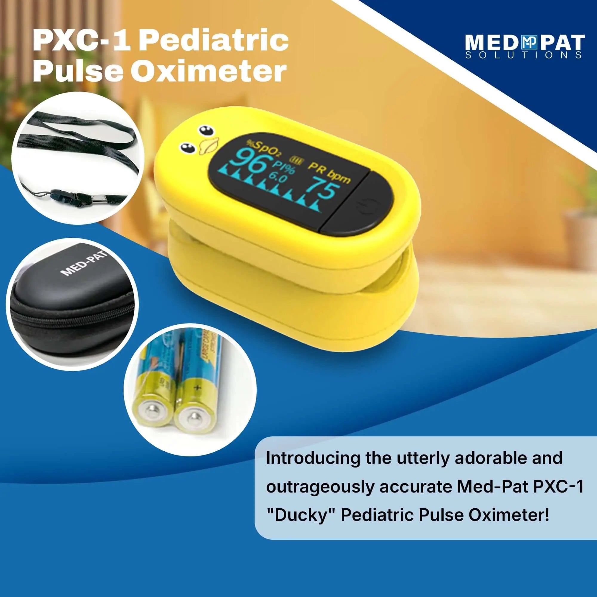 Med Pat Ducky PXC 1 Kids Pulse Oximeter