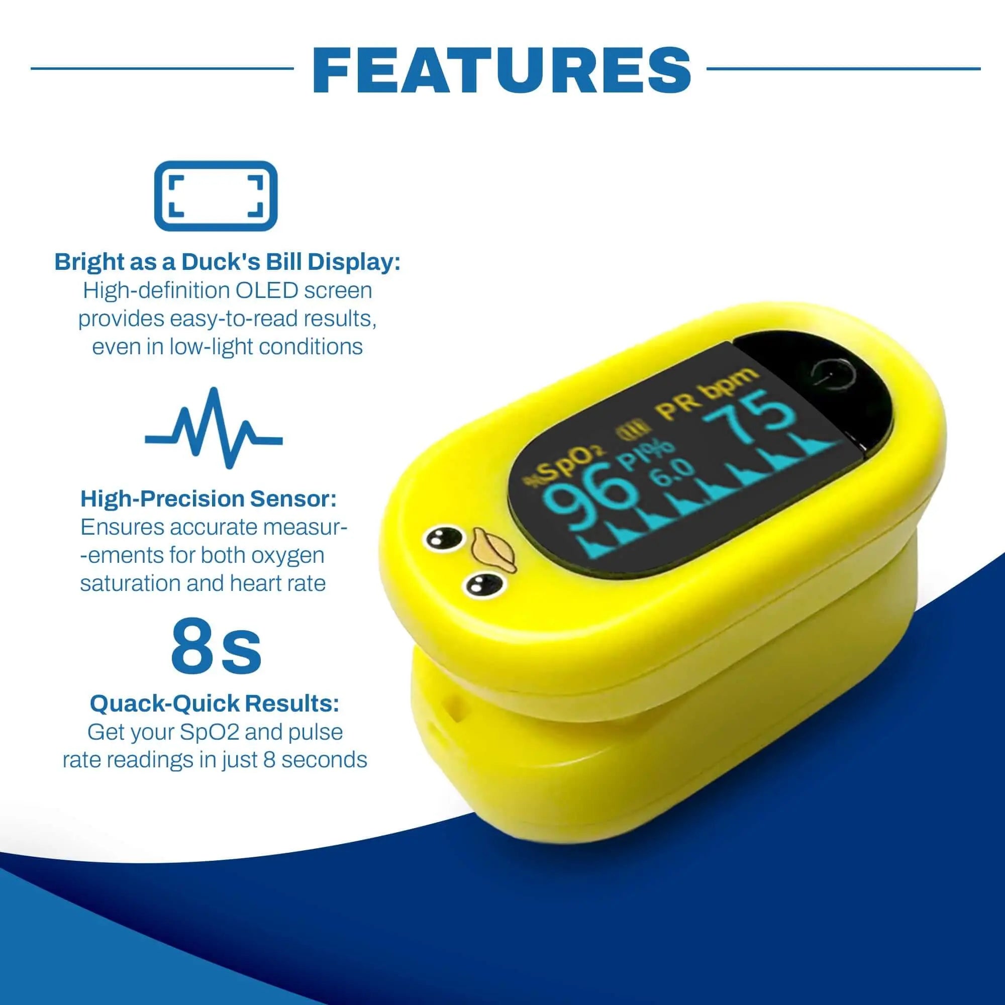 Med Pat Ducky PXC 1 Kids Pulse Oximeter