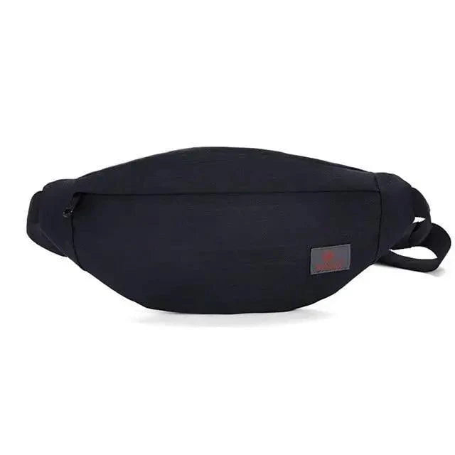 Simple Black Running Cycling Fanny Pack Waist Bag