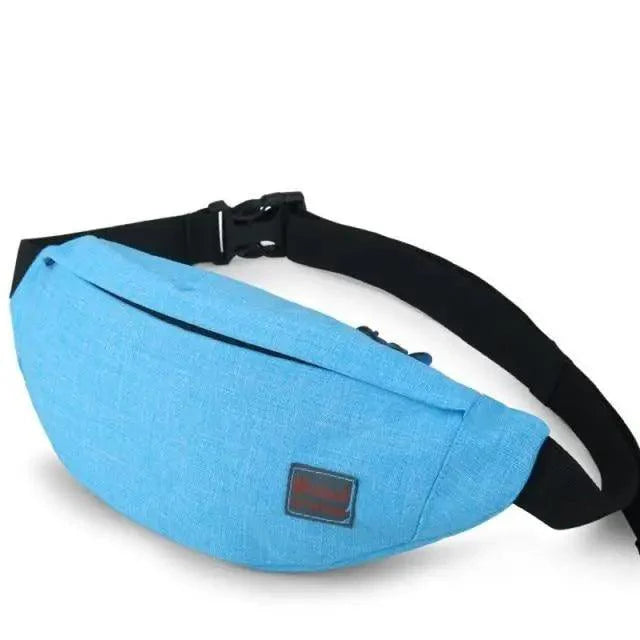 Simple Black Running Cycling Fanny Pack Waist Bag