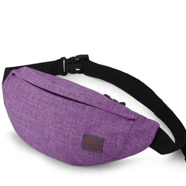 Simple Black Running Cycling Fanny Pack Waist Bag