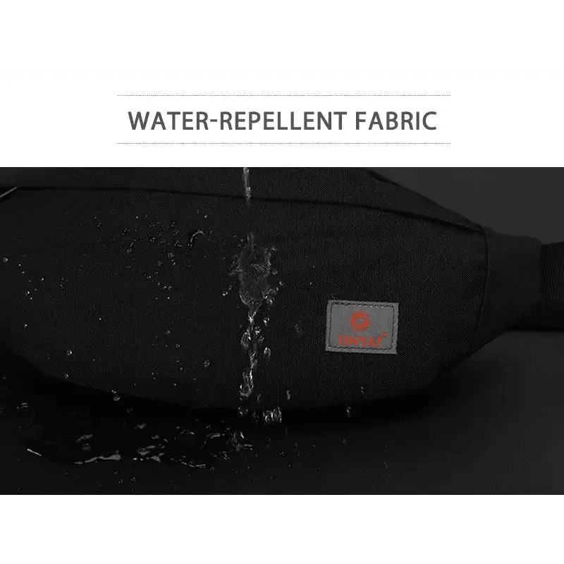 Simple Black Running Cycling Fanny Pack Waist Bag